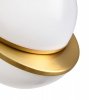 Lampa wisząca ozdobna metalowa biały i mosiądz akrylowy klosz designerska elegancka uniwersalna regulacja wysokości ORBITA DP0067-250 Step Into Design
