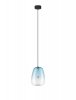 Nowoczesna lampa wisząca LED owalna niebieski szklany klosz uniwersalna klasyczna minimalistyczna JAREVIA LE45124 Luces Exclusivas
