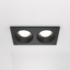 Lampa wbudowana wpuszczana w sufit 2-płomienna aluminiowa czarna prostokąt Zoom MAYTONI DL033-2-02B