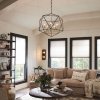 Lampa wisząca Astrid geometryczna 5 źródeł światła świecznikowa rustykalna HK-ASTRID-5P HINKLEY 