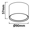 Nowoczesna oprawa sufitowa natynkowa plafon LED tuba spot sufitowy aluminium czarny KENDAL LP-6331/1SM BK Light Prestige