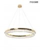 Kryształowa złota lampa wisząca LED glamour okrąg ring SAVOY 100 złota MSE1501100529 MOOSEE King Home