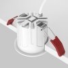 Lampa wpuszczana w sufit minimalistyczna aluminium biało-czarna okrągła Alfa LED MAYTONI DL043-01-10W2.7K-RD-WB-DE