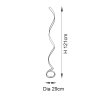 Designerska Lampa Podłogowa Nowoczesna LED Srebrna ARIA 95843 ENDON