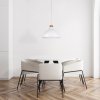 Minimalistyczna lampa wisząca w stylu skandynawskim biała z elementem drewnianym CAP WHITE 2070 TK-Lighting 