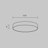 Lampa sufitowa LED nowoczesna aluminium czarna ZON MAYTONI C032CL-90W3K-RD-B