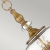 Lampa wisząca Wexley - 3 źródła światła szklana stary mosiądz retro dworkowa HK-WEXLEY-3P-HB HINKLEY
