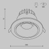 Lampa wpuszczana w sufit aluminium czarny okrągła Yin MAYTONI DL031-L12W4K-B