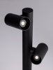 Klasyczna lampa ogrodowa słupek LED aluminiowa czarna dwie regulowane tuby minimalistyczna uniwersalna IP65 MALONZO LE75160 Luces Exclusivas