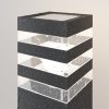 Lampa stojąca ogrodowa zewnętrzna słupek nowoczesna aluminiowa czarna prostokąt Unter den Linden MAYTONI O578FL-01B