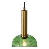 Nowoczesna designerska lampa wisząca szklany zielony ryflowany klosz MALOTO 45386/20/33 Lucide