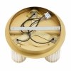 Plafon nowoczesny elegancki 3-płomienny 30 cm mosiądz szkło transparentne ryflowane tubki glamour HAMPTON 6304 Argon