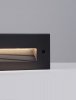 Oprawa wpuszczana kinkiet LED czarna prostokątna minimalistyczna nowoczesna IP65 CENDILO LE75317 Luces Exclusivas