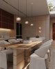Nowoczesna Designerska Lampa Wisząca Złoty Element LIPARI P0542 MAXLIGHT