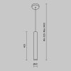 Lampa wisząca minimalistyczna aluminium biała nad stół do jadalni do salonu regulacja wysokości Pro Focus MAYTONI MOD161PL-01W1