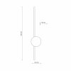 Nowoczesna lampa ścienna kinkiet LED listwa czarna z drewnianymi elementem minimalistyczna rustykalna JAVA II BLACK WOOD 1441 TK-Lighting