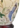Ceramiczna Lampka Stołowa Abażurowa Z Kwiatowym Wzorem MIMOSA MIM4202 DAR LIGHTING