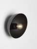 Kinkiet metalowy czarny okrągły minimalistyczny industrialny nowoczesny możliwość ściemniania Luces Exclusivas