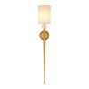 Lampa ścienna kinkiet metalowy złoty elegancki klasyczny minimalistyczny biały klosz DAMA ST-8436 AGB-CE GOLD Step Into Design