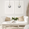Lampa Wisząca Czarna Srebrna Kula Fi 250 REFLEX MLP8413 EKO-LIGHT