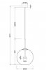 DESIGNERSKA LAMPA WISZĄCA KULA W STLU ART DECO MAYTONI COMETA MOD056PL-L12G3K ZŁOTA