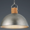 Nowoczesna lampa wisząca nad stół w stylu loft kolor nikiel element drewna DELHI 303400167 TRIO