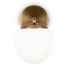 Loftowy Kinkiet Ścienny Mosiężna Białe Klosze Kule MARBLE MOD187WL-01BS MAYTONI