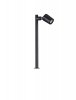 Lampa ogrodowa słupek aluminiowa czarna regulowana tuba minimalistyczna klasyczna możliwość ściemniania IP65 TRASERA LE75163 Luces Exclusivas