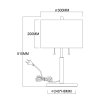 Klasyczna Lampka Stołowa Biała Drewniane Elementy FOGO LP-0304/2T WH LIGHT PRESTIGE