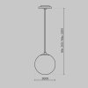 Minimalistyczna elegancka lampa wisząca LED kula czarno-biała regulacja wysokości LUNA MAYTONI P039PL-5W3K-20INS-B montaż podtynkowy