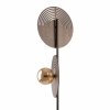 Dekoracyjna nowoczesna lampa podłogowa stojąca drewniane okrągłe elementy w stylu boho szklane bursztynowe klosze LUNAR WOOD 16135 TK-Lighting