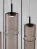 Minimalistyczna lampa wisząca LED szklana tuba kolor mokka uniwersalna klasyczna możliwość ściemniania SARTANO LE45164 Luces Exclusivas