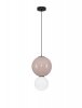Minimalistyczna lampa wisząca LED szklany klosz kule mokka i biała uniwersalna nowoczesna JORELIA LE45248 Luces Exclusivas