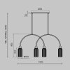 Szklana nowoczesna lampa wisząca Antic Maytoni MOD302PL-04GR