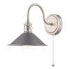 Chrom Kinkiet Ścienny Vintage Cynowany Klosz HADANO HAD0761-02 DAR LIGHTING