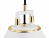 Lampa Wisząca Vintage Biała Listwa Potrójna Z Mosiężnym Akcentem  ORTE 6173 ARGON