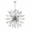 Nowoczesna Lampa Wisząca Designerska Chrom Kryształowe Elementy EXODUS EXO0850 DAR LIGHTING