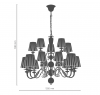 Żyrandol Angielski CHROM LILOSA 8688 AMPLEX