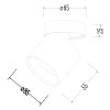 Lampa sufitowa natynkowa tuba regulowana spot sufitowy aluminium biały KENDAL LP-6331/1SM WH movable Light Prestige