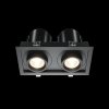 Czarna Nowoczesna Oprawa Wpuszczana Downlight HIDDEN Maytoni DL095-02-10W3K-B LED 20W
