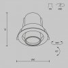 Czarna Nowoczesna Oprawa Wpuszczana Downlight HIDDEN Maytoni DL095-01-10W3K-B LED 10W
