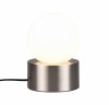 Dekoracyjna Lampka Stołowa W Kolorze Nikiel Biały Szklany Klosz COUNTESS R59051007 RL