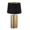 Designerska Złota Lampka Stołowa Czarny Abażur CALAN 93137 ENDON
