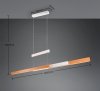 Nowoczesna Lampa Wisząca TRAJAN Trio LED 46W Listwa Góra-Dół Rozsuwalna