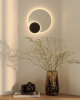 Designerski i nowoczesny kinkiet ścienny LED minimalistyczny fornir kamienny ze skały łupkowej ECLIPSE WALL AZ6668 Azzardo