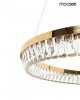 Kryształowa złota lampa wisząca LED glamour okrąg ring SAVOY 100 złota MSE1501100529 MOOSEE King Home