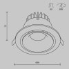 Lampa wpuszczana w sufit aluminium czarny okrągła Yin MAYTONI DL031-L12W3K-D-B