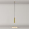 Lampa wisząca minimalistyczna LED aluminium mosiądz nad stół do jadalni do salonu Focus LED Maytoni P072PL-L12W3K-BS