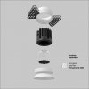 Biała Oprawka Wpuszczana Downlight Round Maytoni DL058-7W3K-TRS-W