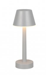 Lampka stołowa nocna LED szara klasyczna minimalistyczna uniwersalna ściemnialna dla każdego wnętrza VIDAL IP44 R54991177 Rl